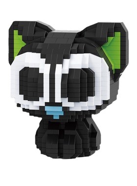 微颗粒新品拼插创意积木猫18315系列代发