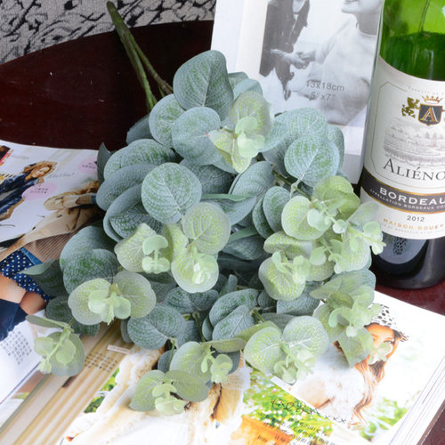 好货16 Heads Eucalyptus Leaves Silk Artificial Flowers Arran