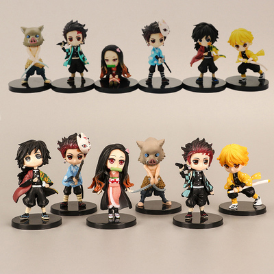 极速6pcs/set Kimetsu No Yaiba Anime Figure Kamado Tanjirou A