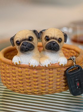 萌趣小动物入户钥匙收纳摆件客厅茶几软装家居创意装饰品乔迁送礼