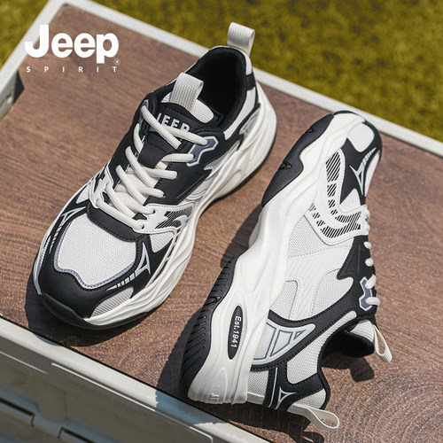 jeepspirit2025新款时尚老爹鞋男