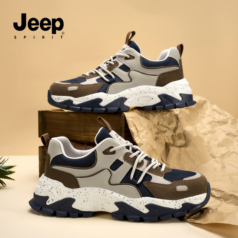 jeepspirit男鞋2025新款老爹鞋男