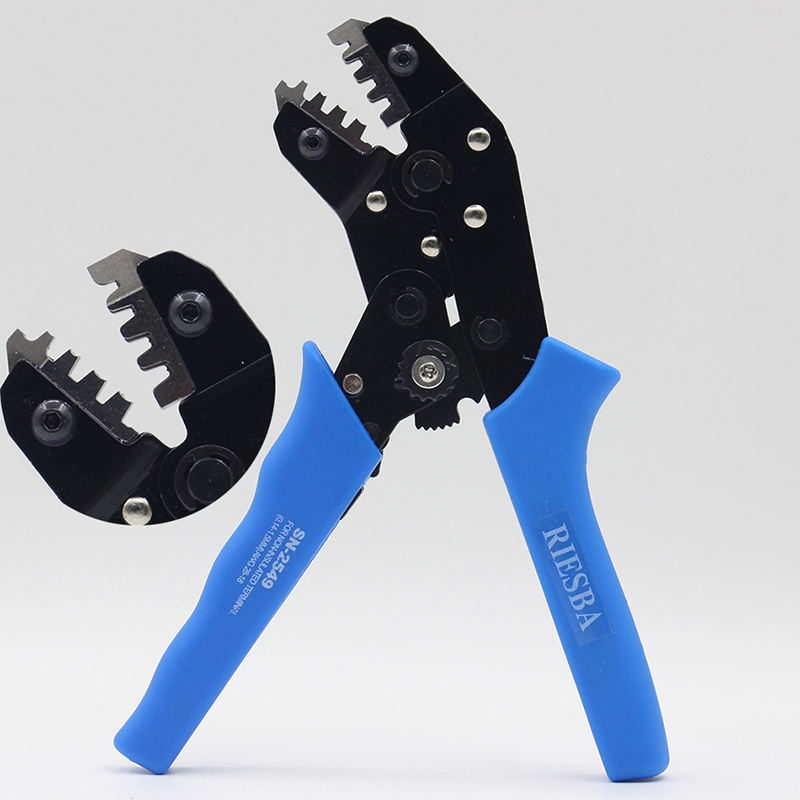 SN-2549压线钳 杜邦冷压端子钳棘轮式裸端子欧式绝缘插簧压接钳