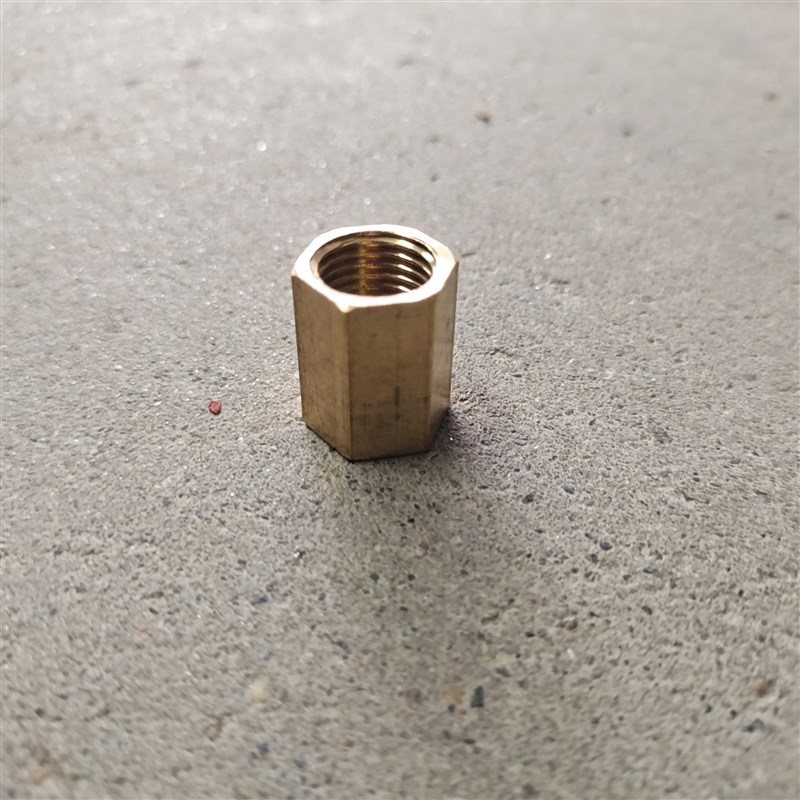 2分双内丝接头双通铜柱管古外丝直接1/4DN08