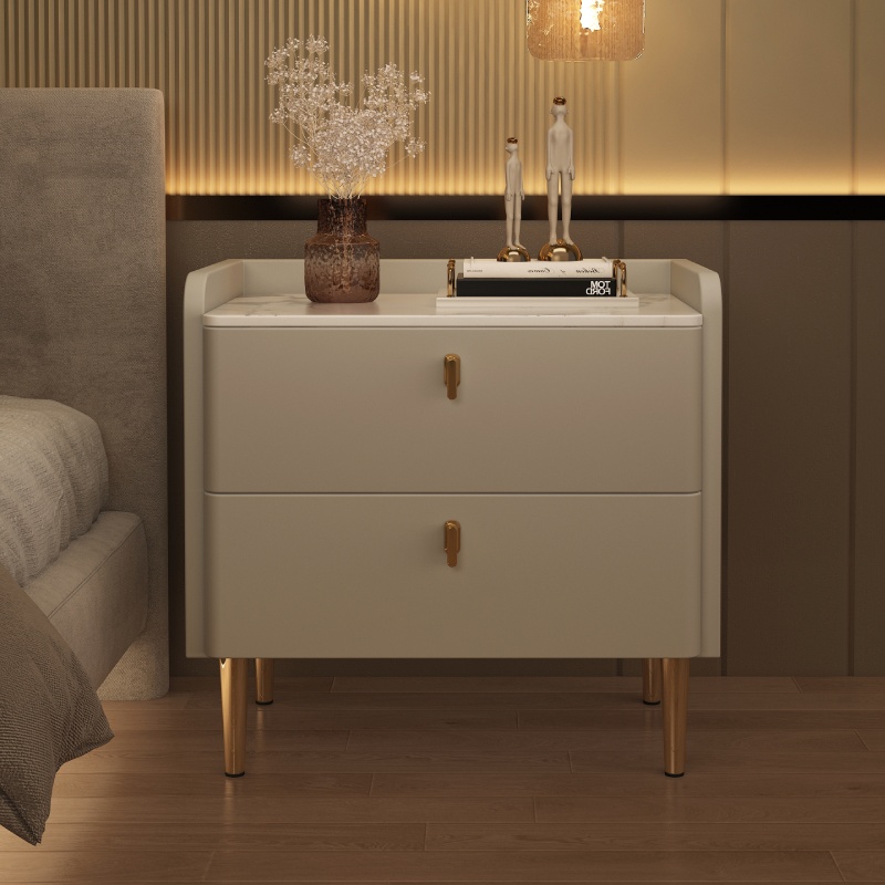 速发床头柜简实新款轻奢高级感家用柜室约木床边卧一对小型置物架