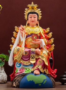 速发 姥英寸树脂九龙凤椅地母摆君神像后土皇地祇地1娘娘元