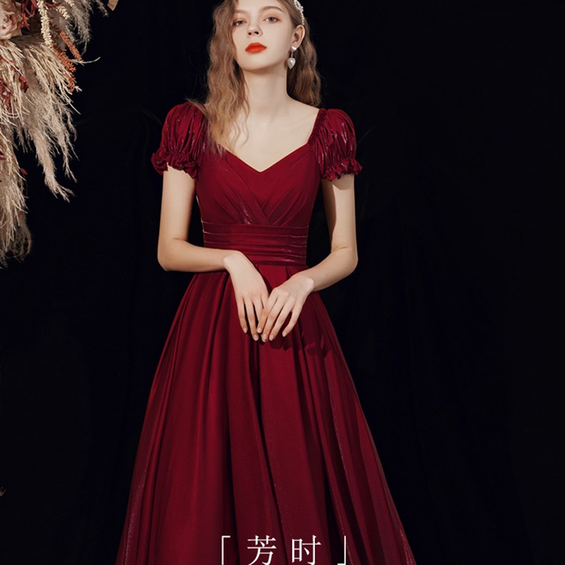 速发敬酒服新娘婚服缎面结婚礼色礼服/晚装