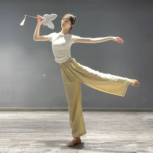 飘典舞舞蹈裤 中国舞古逸直筒裤 专业形体服 松宽阔腿裤 速发舞练功裤