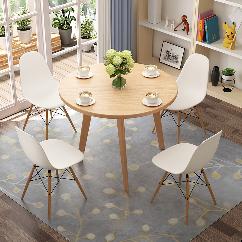 速发小圆桌茶几洽谈桌咖啡桌奶茶店桌用快餐店商椅组合家用休寓公