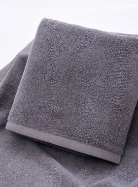 包邮纯棉灰色火疗毛巾美容院会所SPA足疗酒店加厚加大全棉大浴巾