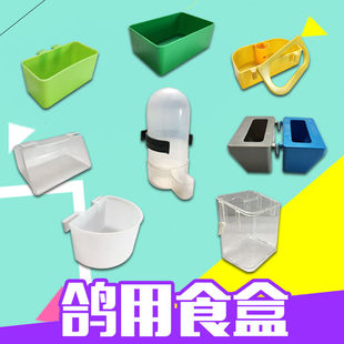 信鸽巢箱鸽子防撒食盒配对笼月牙防鸟挂盒水槽用鸡食槽用具鸽具