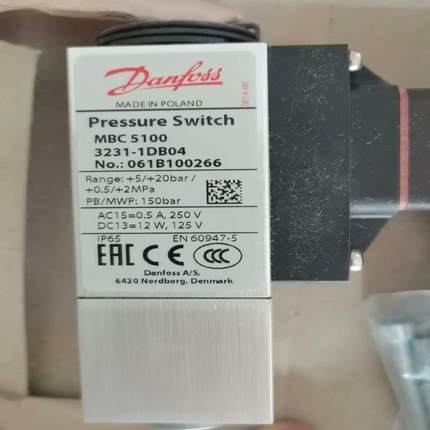 丹佛斯压力开关MBC5100 061B100266（耶耶电子）