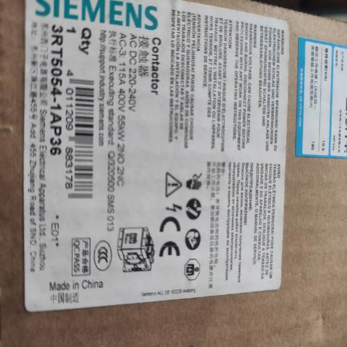 交流接触器3RT5054-1AP36电压交~询价