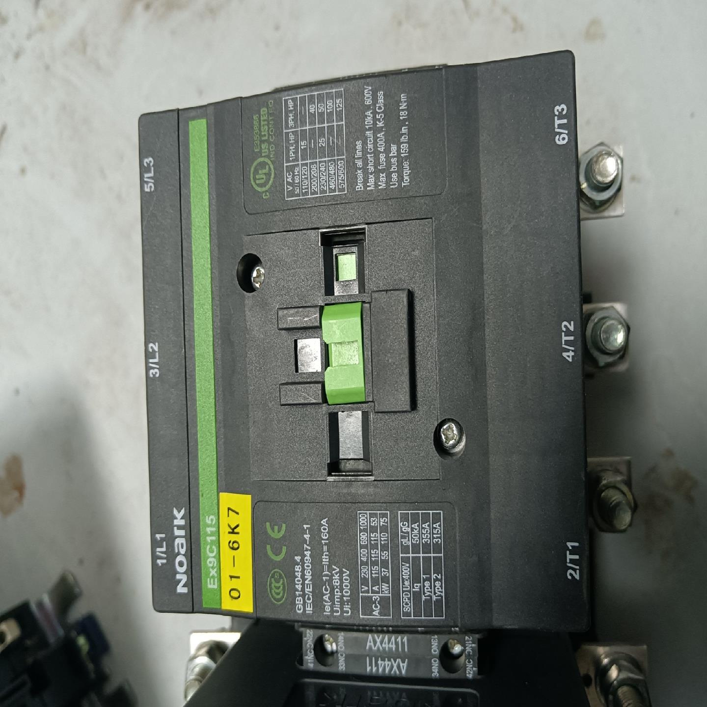 议~诺雅克Ex9C115直流接触器 电压DC220V 成色九新