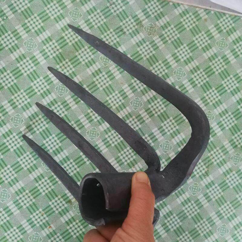 猪八戒的耙子农具二齿三齿四齿叉锄锄头翻地轨钢搂草松土除草神器