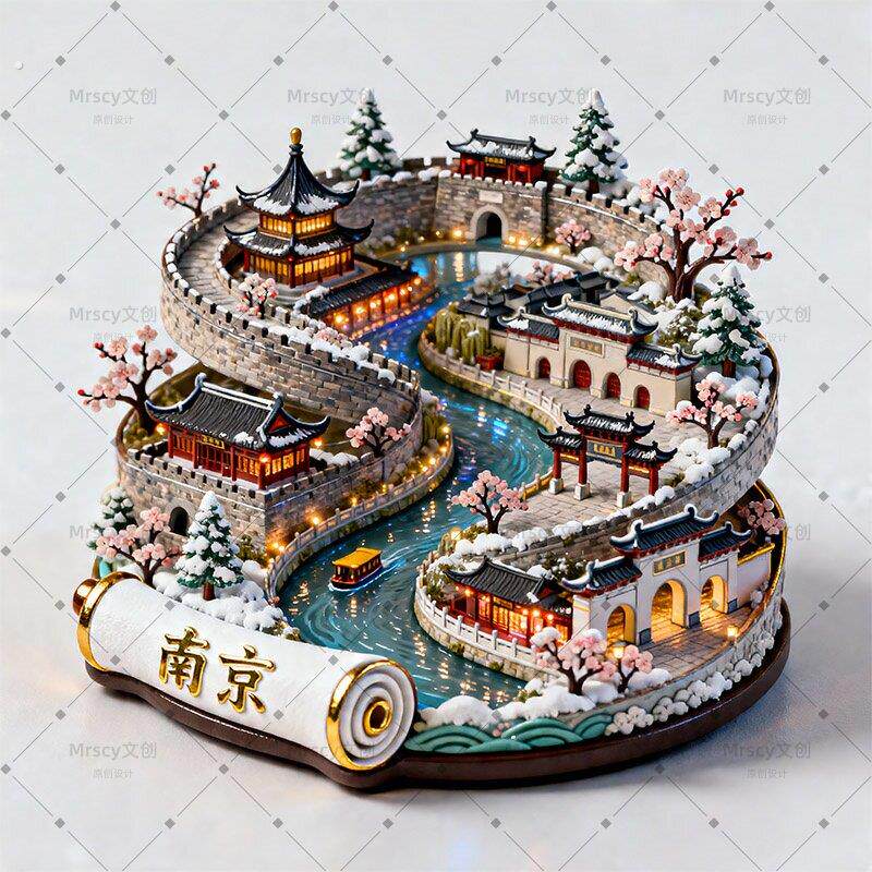 新款2026南京冰箱贴磁贴定制装饰磁吸个性创意中国城市文创纪念品