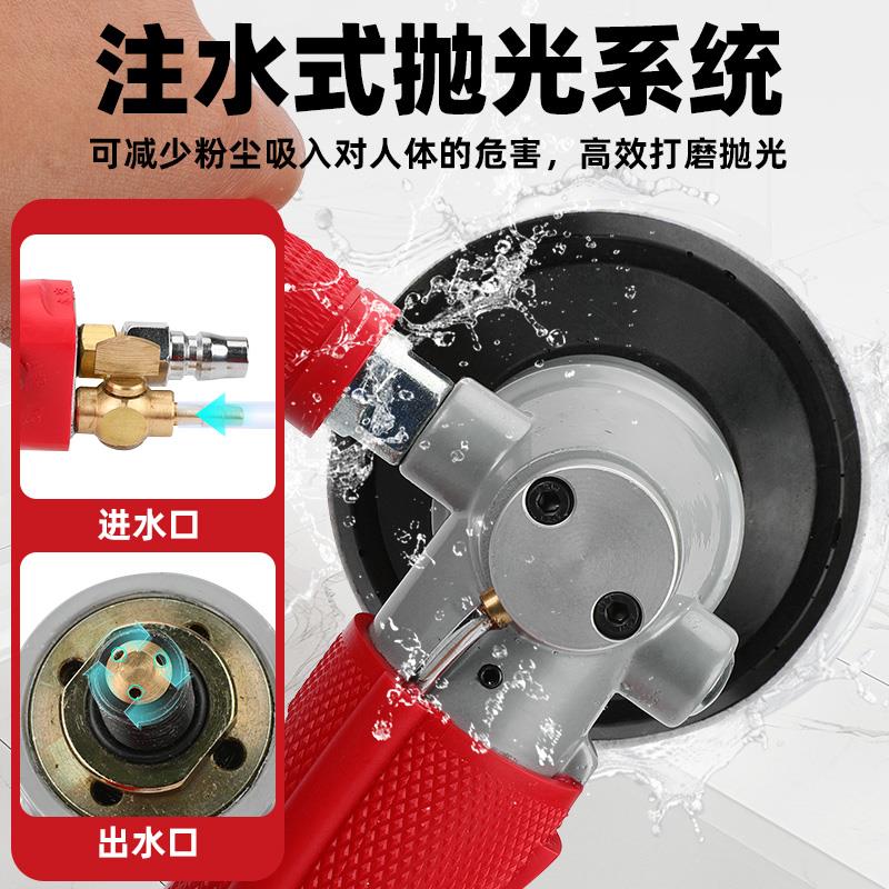 新款3寸4寸注水式气动水磨机无电云石机玉石大理石材抛光包邮