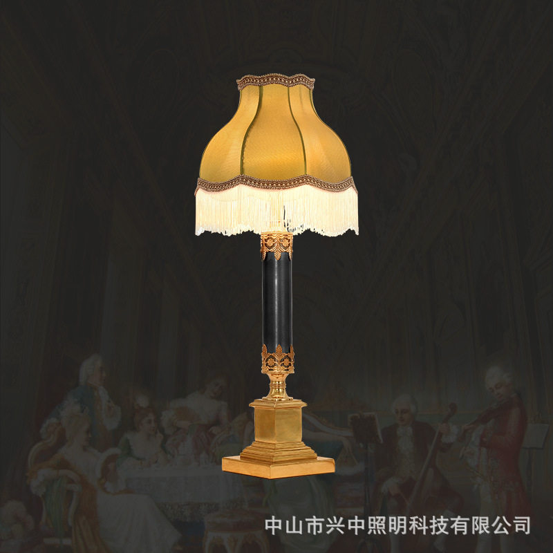 奢华法式复古布艺台灯