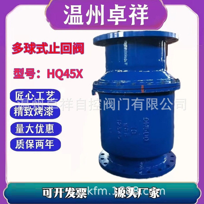 球型止回阀 铸钢多球式止回阀 HQ45X 止回阀 大口径止回阀
