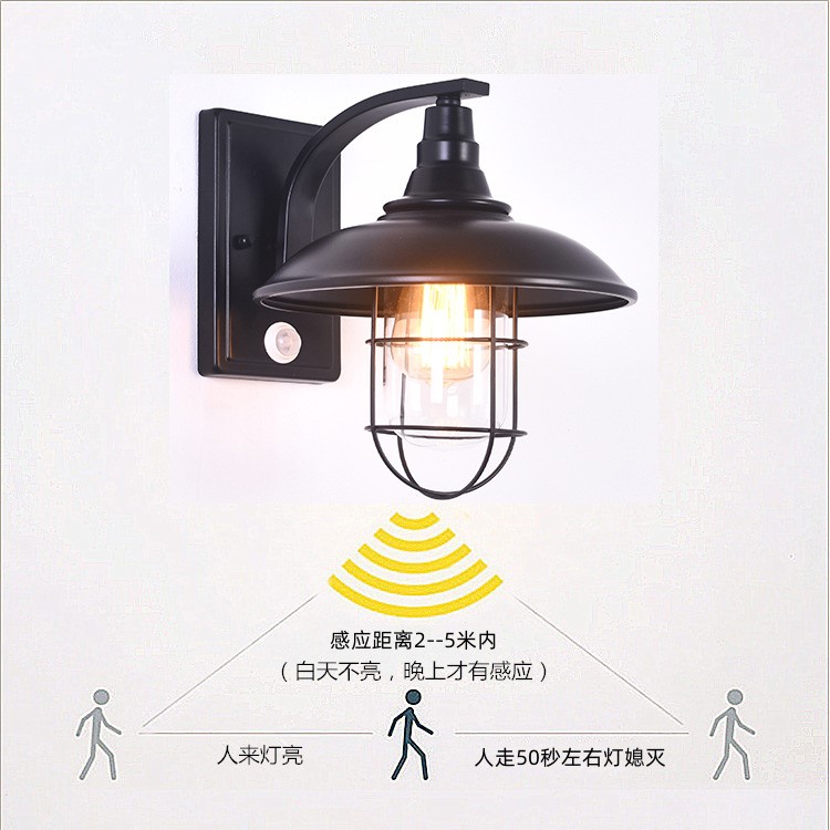 欧式户外壁灯防水过道走廊灯欧式仿古室外阳台别墅庭院大门灯led