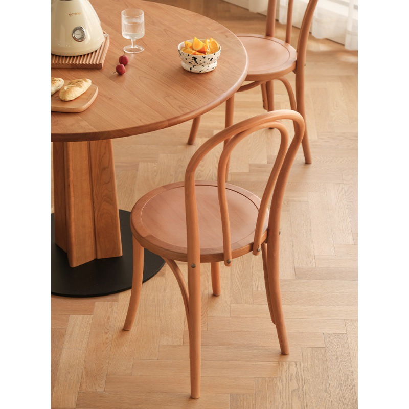 星木诺实木餐椅现代简约家用书桌椅日式复古靠背椅子网红索耐特椅