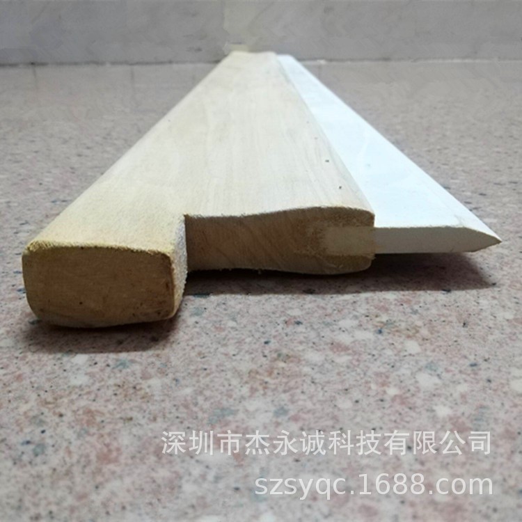 木柄水性刮刀 50*8尖口胶浆刮板 丝印印花刮胶1米 耐磨白色硬65度