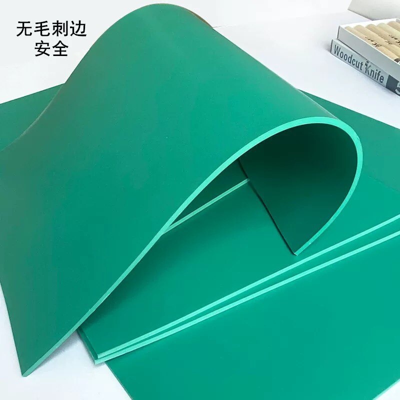 PVC绿色软胶板耐酸碱胶板地板胶垫工作台胶板厚度2/3/4/5MM绿软板