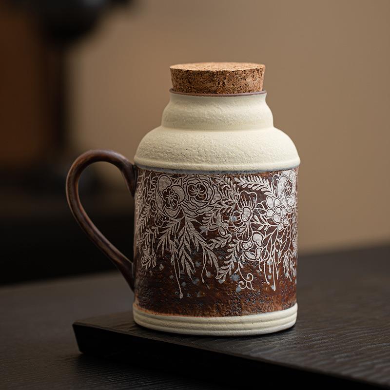 老岩泥繁花鎏银小暖壶传家壶大容量泡茶闷茶壶车载户外旅行泡茶器