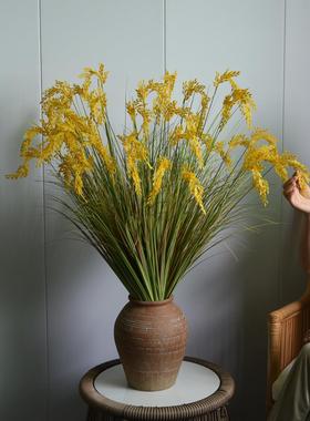 黄色稻穗黄金稻穗小麦稻穗塑料稻穗假花人造花婚礼装饰套装舞蹈道