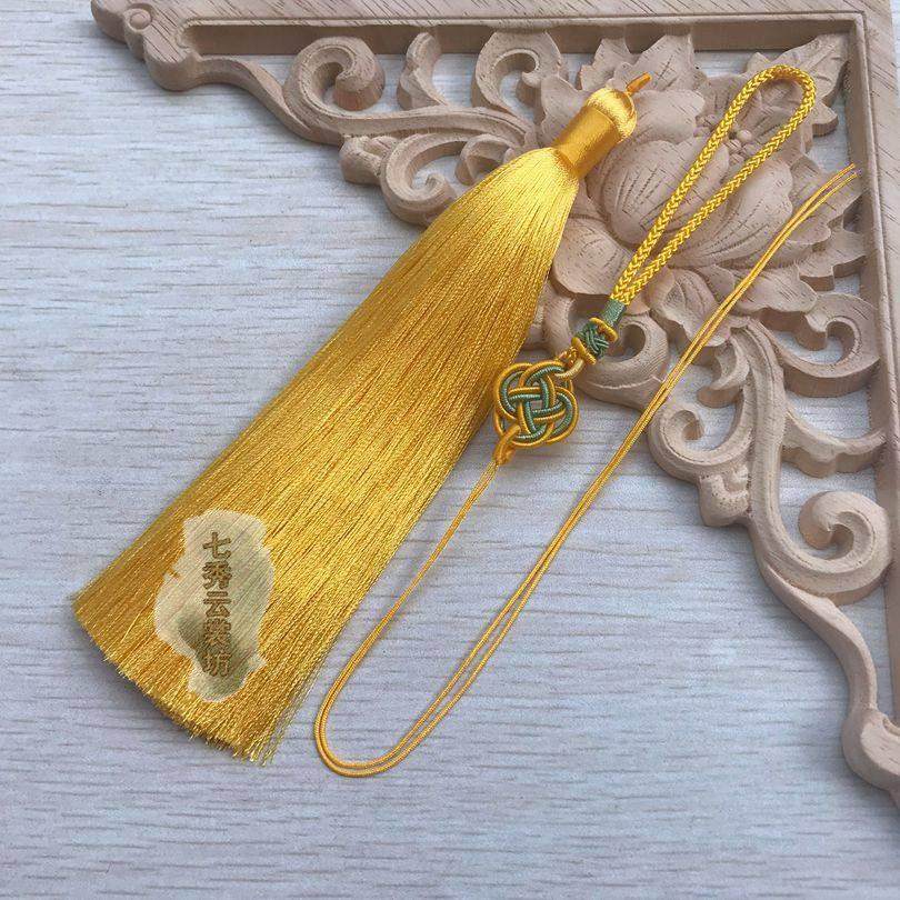 红色中国结流苏挂件 广西手工制双线结式穗子流苏 DIY配件