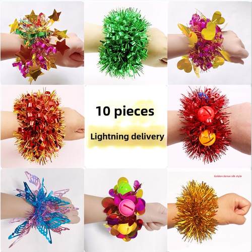 舞蹈手炼啦啦队腕花幼儿园表演钟手炼运动会啦啦队花手炼