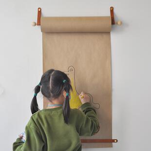 壁挂墙壁装饰手绘留言板卷筒卫生纸卷轴菜单黑板DIY墙面画 画板儿