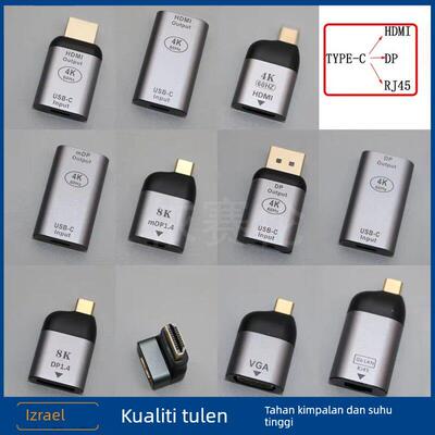 TypeC转HDMI/VGA/DP/MiniDP/MDP/RJ45高清线母4K转换器视频转接头