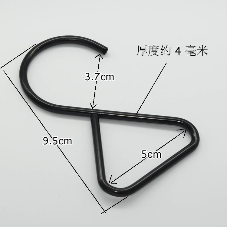 内径5cm三角钩 S型钩 挂勾挂钩 捆绑带钩子 衣帽钩 金属S钩 S勾