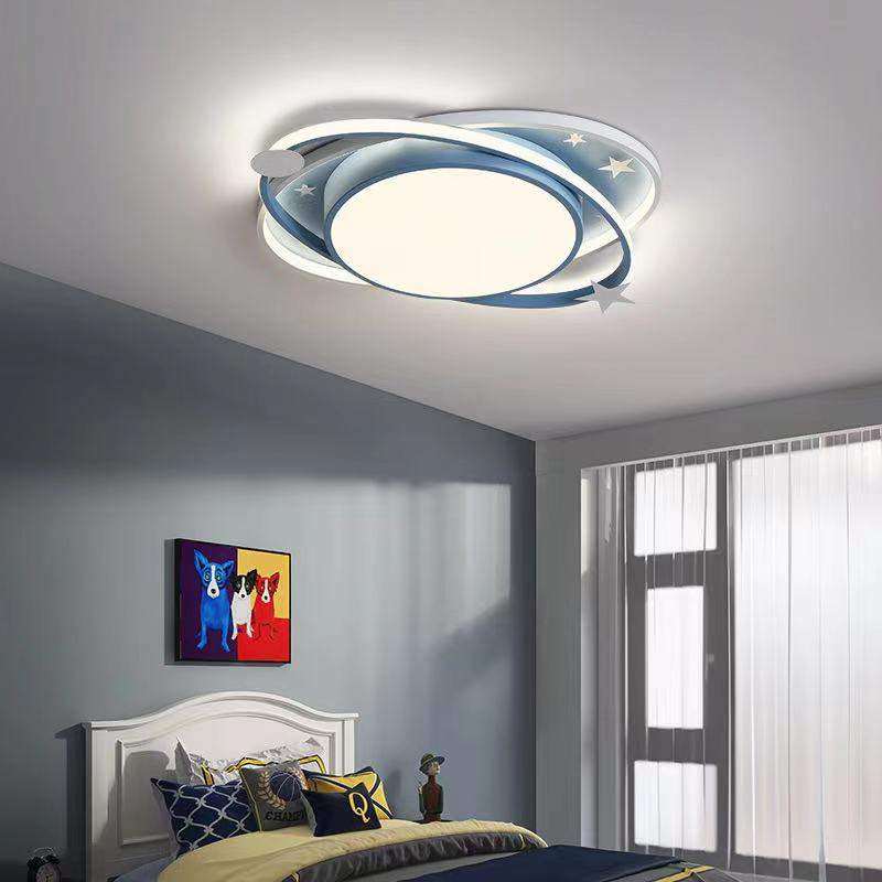 北欧儿童灯创意男孩女孩卧室房间灯星空温馨吸顶灯蓝色粉色led灯,3C数码配件,USB灯,淘宝优惠券,粉丝福利购,淘宝优惠卷