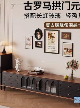 古风组电视茶几合小户XYH10084型客厅家用柜法式新中款黑色实木复