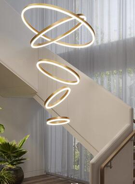 楼中楼客厅中l大空灯别墅66010复式楼公寓f挑空大厅灯ot工业风大