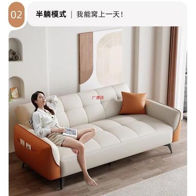 抓沙发床多功能小两用现UFE布代简约客厅公寓户型单双人可猫折叠