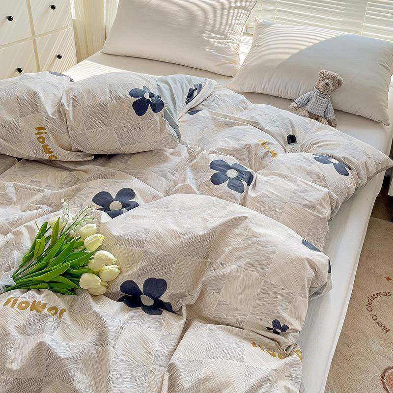 全棉纯印花件套四生宿舍单双人棉被套学A类大柏树-8母婴级可机洗,床上用品,学生床品套件,淘宝优惠券,粉丝福利购,淘宝优惠卷