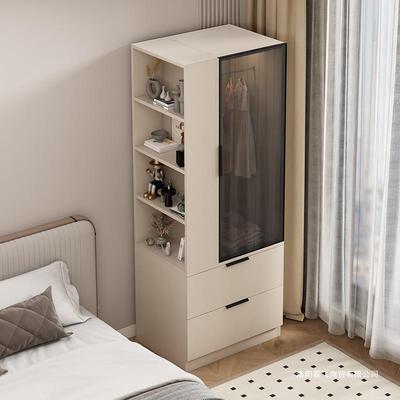 实木床纳柜一体收小户型家用边省空间童卧室床头柜置NZB物架儿小