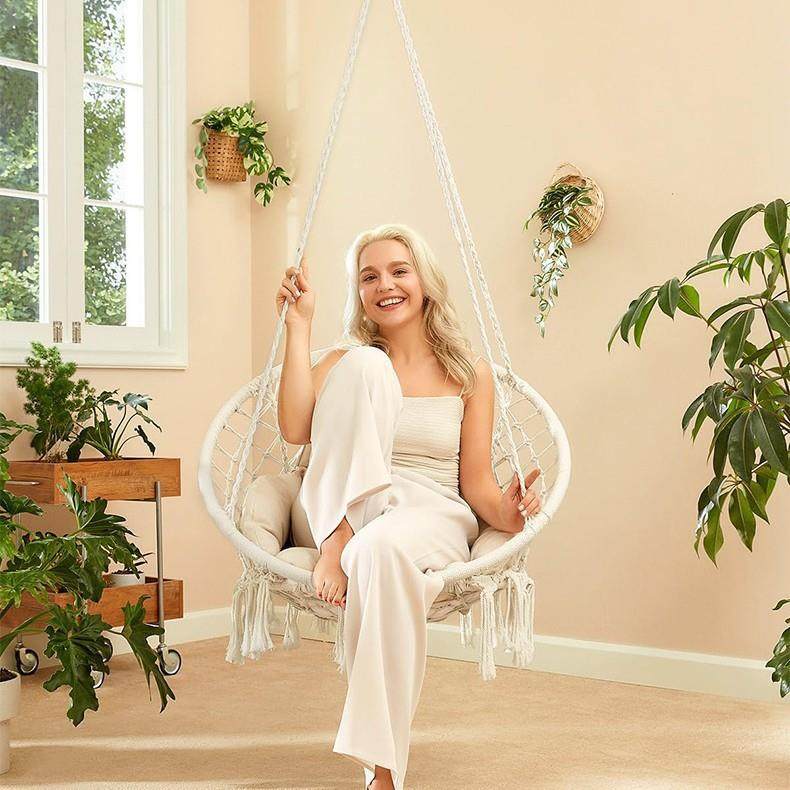 椅rks0074吊椅篮坐垫靠垫秋用吊椅布垫家室内外摇篮垫子秋千垫