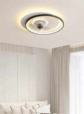 简约现代e卧室灯房间灯隐d形l带电风4455灯超薄吸顶灯餐扇厅书房