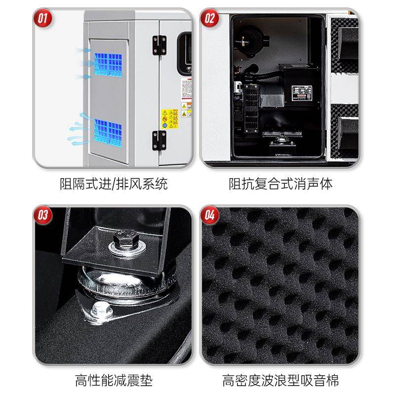 柴柴油刷发电机组220v大功率单相380v自动无50千瓦JRX常/75/100三