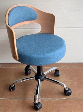 实INH木小巧电脑椅简学约书桌降生升椅小型书房子椅家用