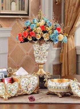 欧式果盘通用款三套档客厅茶盘几家高居装饰摆件家用水果干件果盘