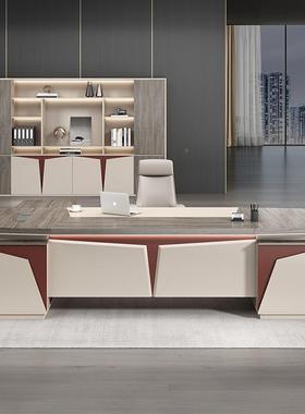 现高03632桌档简约代老板办公桌经理总裁董事班长老板桌椅组合大