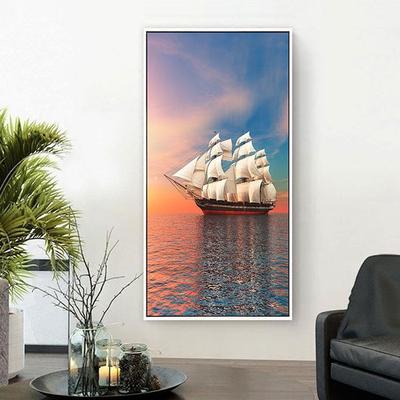 一风画顺玄关过道装饰办公室入户门帆现代简约走廊竖YTR版帆船墙