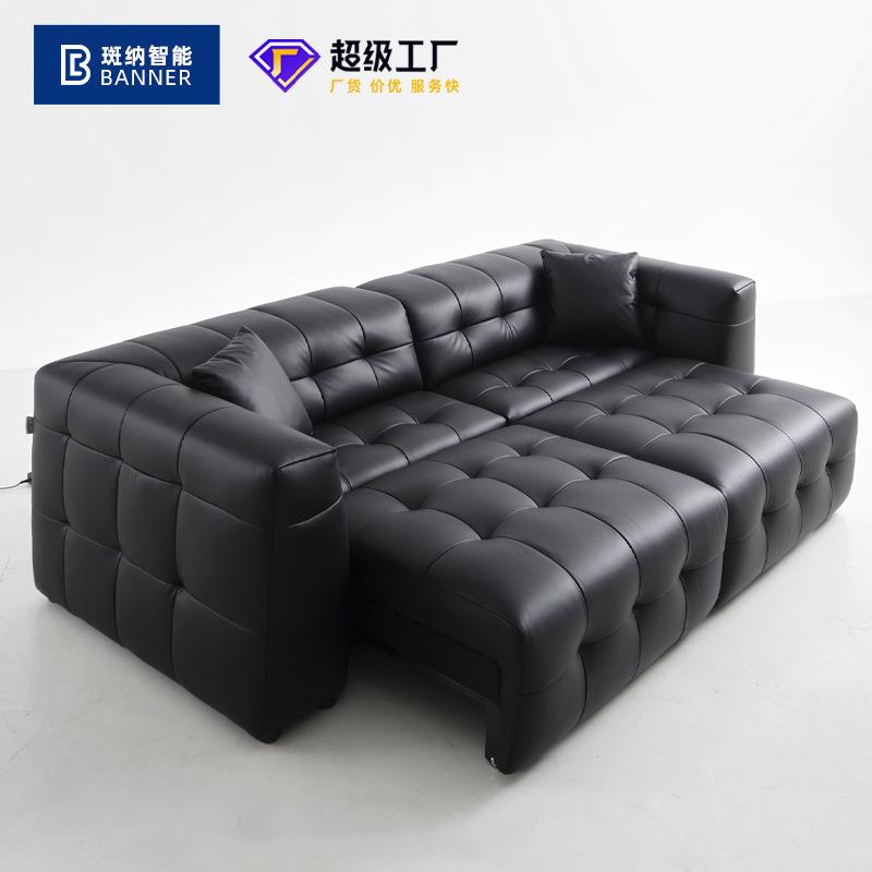 意式极简棉花伸缩智糖沙BNB1021#发小户能型客厅影院调节深度沙发