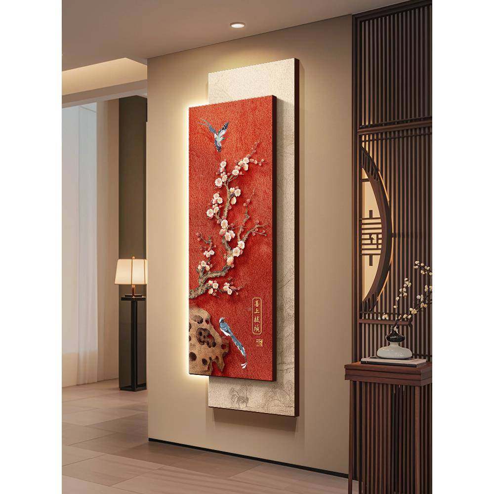 喜上头新中式玄关装饰画花鸟道过走廊OXR尽头好挂画枝寓意入户壁,机械设备,其他机械设备,淘宝优惠券,粉丝福利购,淘宝优惠卷