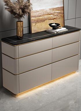 斗意极简八斗柜实木轻式奢卧室收纳抽柜储物IZJ柜六屉柜餐边柜玄